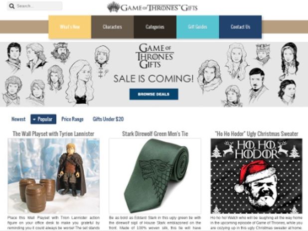 <em>Voorbeeld van een rechtmatige webwinkel (gameofthronesgifts.com)<\/em>