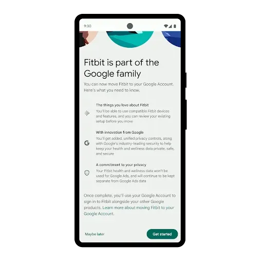 Fitbit google account