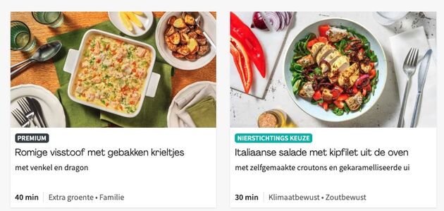 HelloFresh voegt een aantal `zoutbewuste` maaltijden toe aan haar recepten.