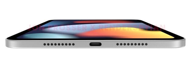 Een van de renders toont een USB-C aansluiting