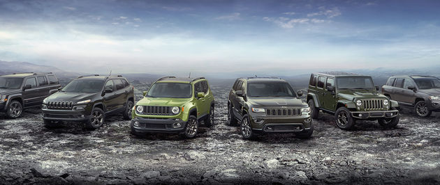 De Jeep 75th Limited edition reeks die nu in de showroom te vinden is