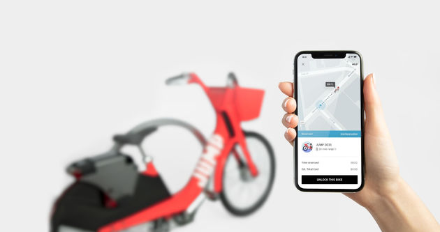 Fiets ontgrendelen doe je vanuit de app