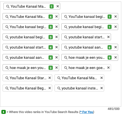 <i>YouTube tags</i>